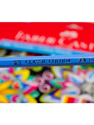 مداد رنگی 24 رنگ فابرکاستل مدل Classic جعبه فلزی