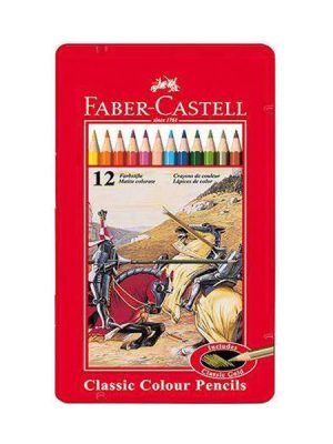 مداد رنگی 12 رنگ مدل Classic جعبه فلزی