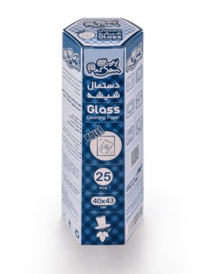 دستمال شیشه پرسان بسته 25 عددی سایز 43 × 40 سانتی متر