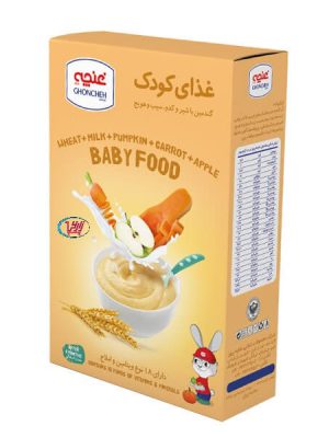 غذای کودک گندمین با شیر و کدو و سیب و هویج - 250 گرم